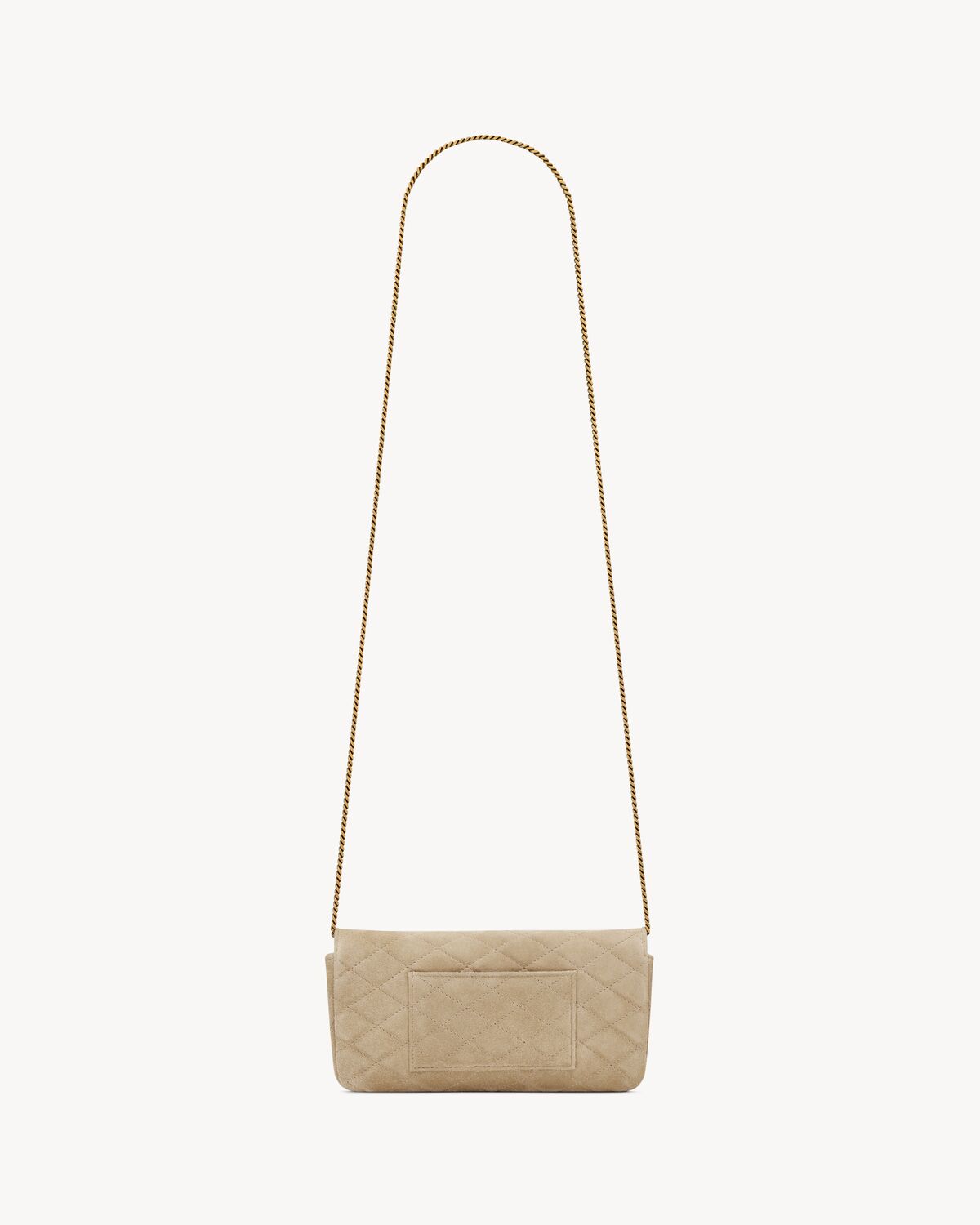 YSL Gaby Chain Phone Holder in Quilted Suede - Image 5